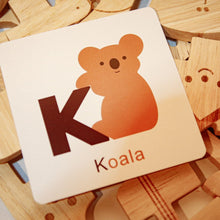 Load image into Gallery viewer, Wooden Letters With Animal Match