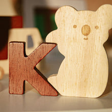 Load image into Gallery viewer, Wooden Letters With Animal Match