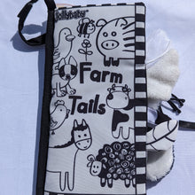 Load image into Gallery viewer, Jollybaby Animals Tails Cloth Book - Black and White