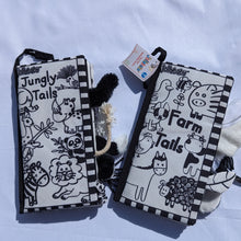Load image into Gallery viewer, Jollybaby Animals Tails Cloth Book - Black and White
