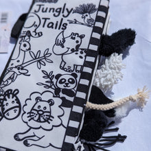 Load image into Gallery viewer, Jollybaby Animals Tails Cloth Book - Black and White