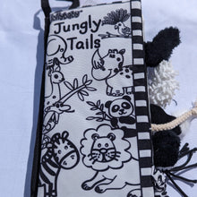 Load image into Gallery viewer, Jollybaby Animals Tails Cloth Book - Black and White