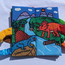 Load image into Gallery viewer, Jollybaby Dinosaur Tails Cloth Book