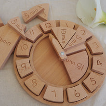 Load image into Gallery viewer, Wooden Learning Clock