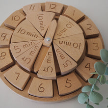 Load image into Gallery viewer, Wooden Learning Clock