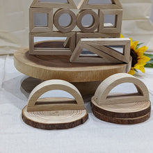 Load image into Gallery viewer, Mirror wooden blocks