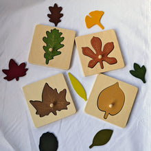 Load image into Gallery viewer, Montessori Wooden Leaf Puzzle- Set of 4