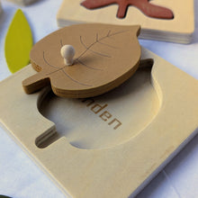 Load image into Gallery viewer, Montessori Wooden Leaf Puzzle- Set of 4