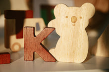 Load image into Gallery viewer, Wooden Letters With Animal Match
