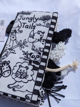 Load image into Gallery viewer, Jollybaby Animals Tails Cloth Book - Black and White
