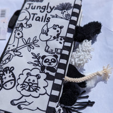 Load image into Gallery viewer, Jollybaby Animals Tails Cloth Book - Black and White
