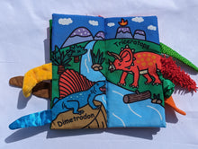 Load image into Gallery viewer, Jollybaby Dinosaur Tails Cloth Book
