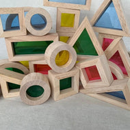 Rainbow wooden blocks
