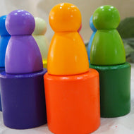 Pegs in cups