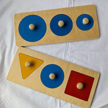 Load image into Gallery viewer, Montessori First Shapes Jumbo Puzzles
