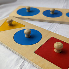 Load image into Gallery viewer, Montessori First Shapes Jumbo Puzzles
